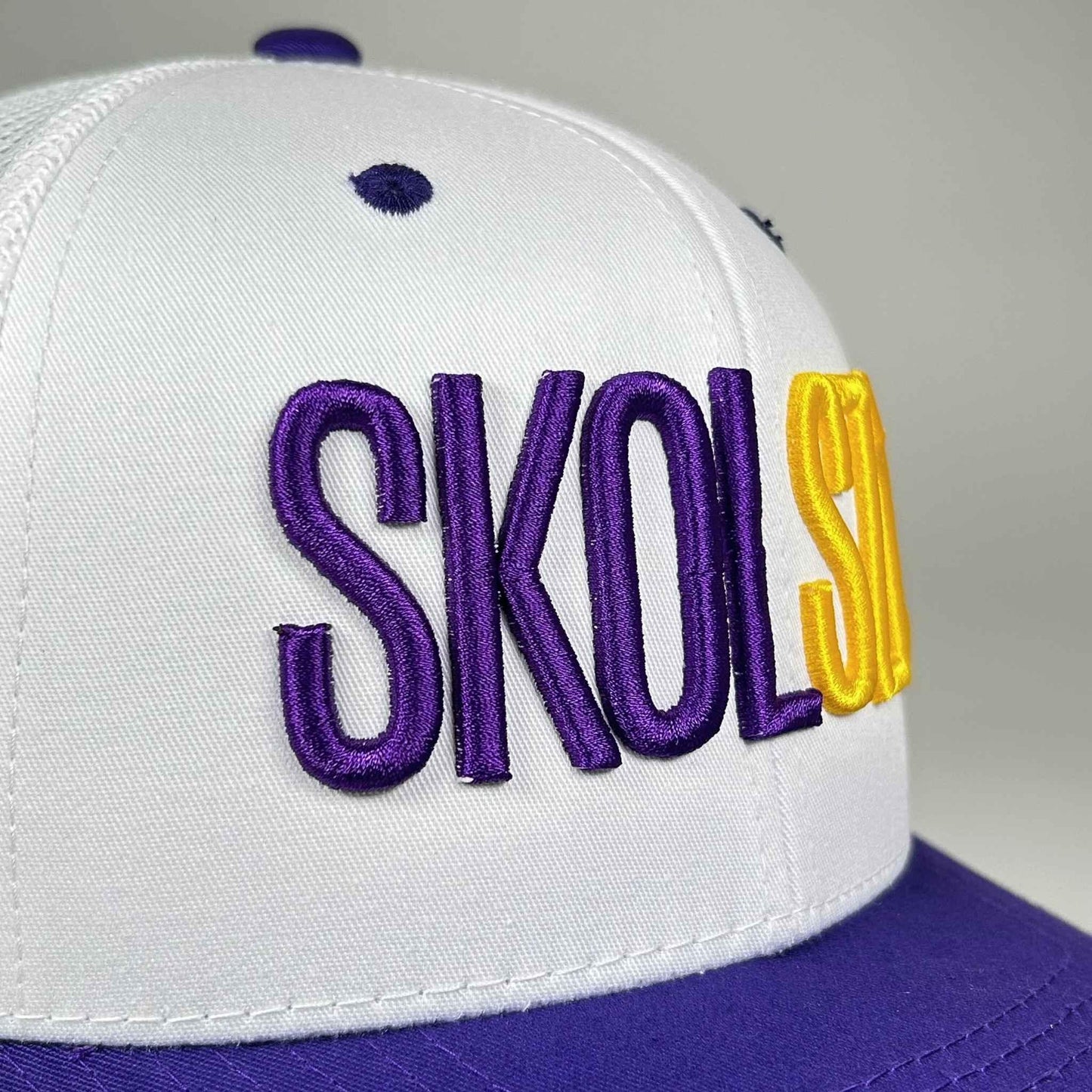 SKOLSZN Trucker Hat – Minnesota Football Inspired (Purple/White)