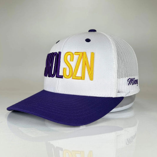 SKOLSZN Trucker Hat – Minnesota Football Inspired (Purple/White)